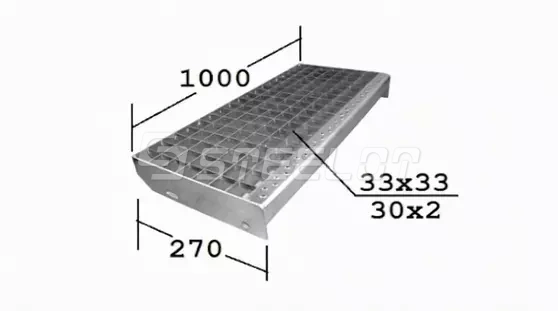 Ступени из прессованного настила P 1000х270х30х2