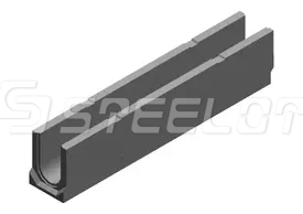 Бетонные водоотводные лотки SteePlus M DN100 с уклоном 0,5%